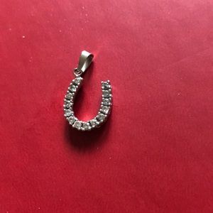 💝💝💝White gold and diamond horseshoe pendant.